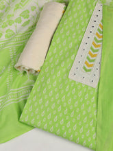 Printed Cotton Blend Unstitched Suit With Dupatta